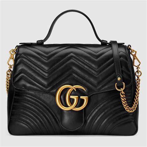 black gucci gg purse